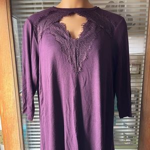Maurices: Plus Size Lace Detail Top, Size 3X